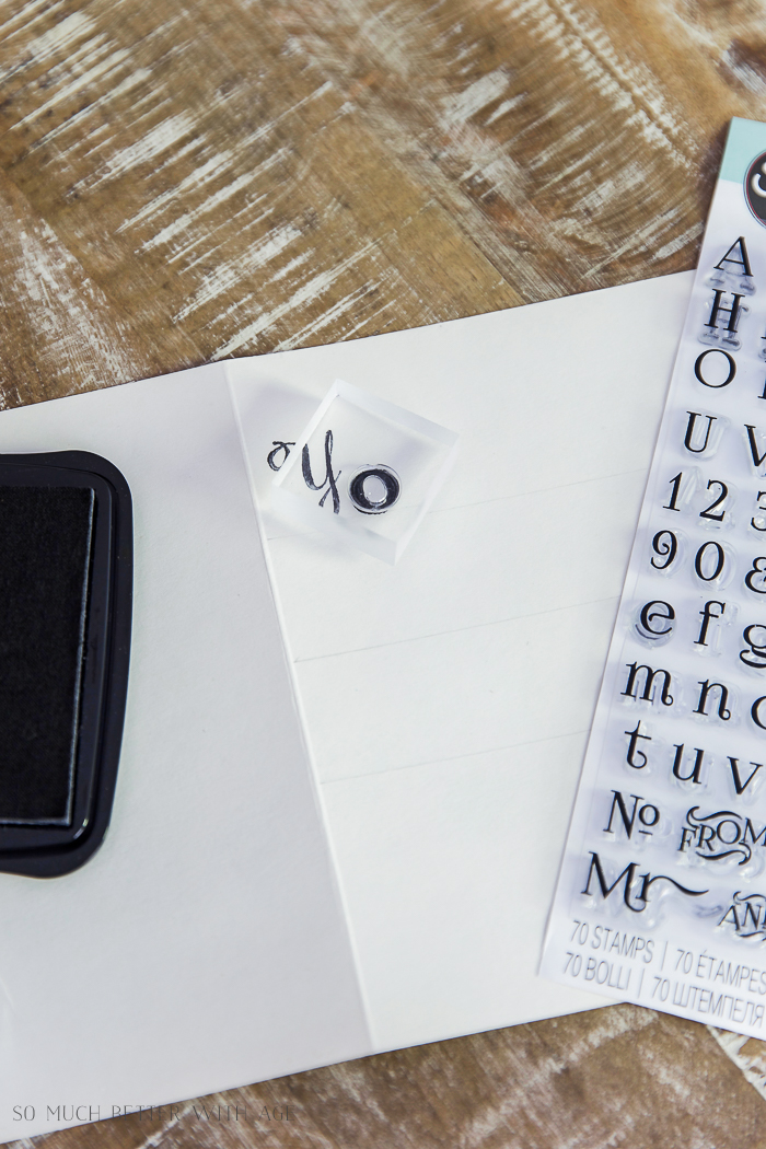 Lining up the blocks with a clear acrylic block.