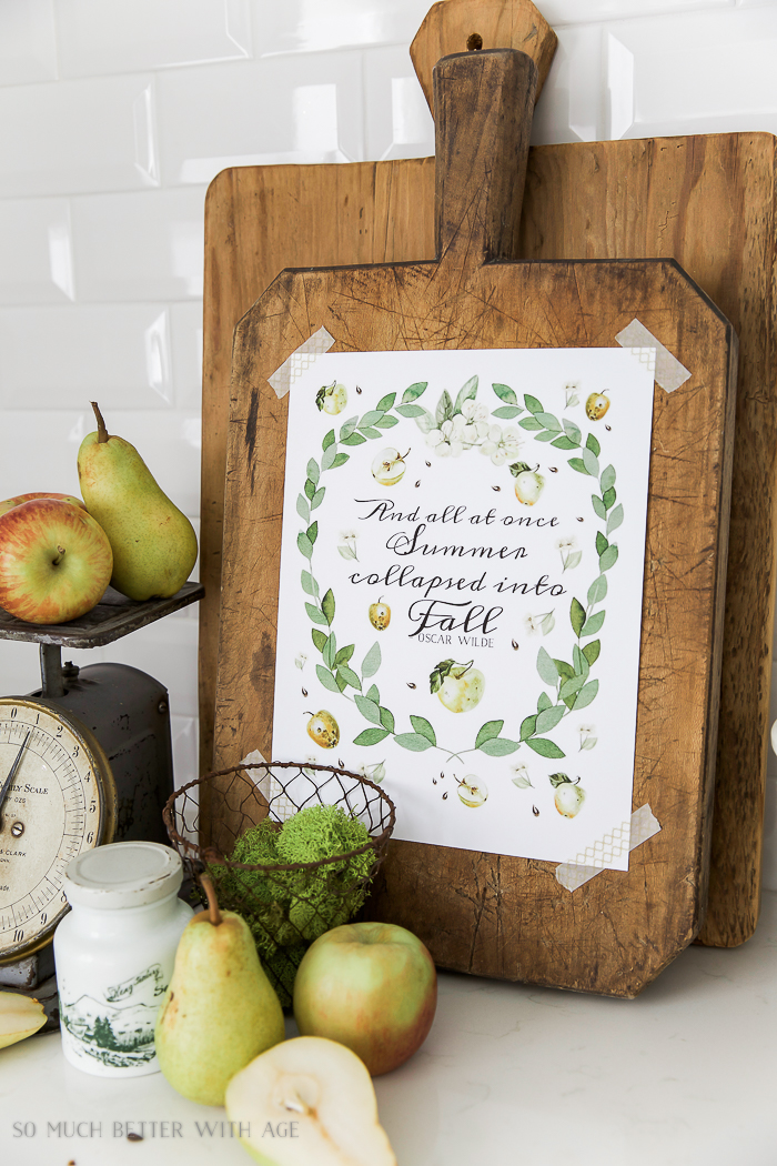 Apples and Eucalyptus Free Fall Printable