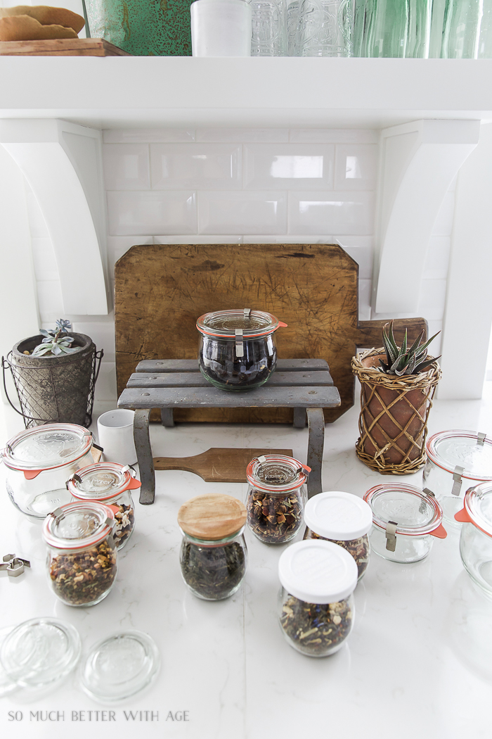 Organizing Loose Tea in Weck Canning Jars - So Much Better With Age