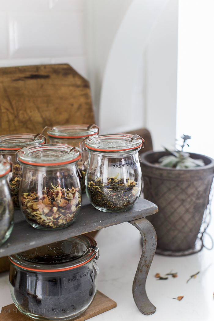 Organizing Loose Tea in Weck Canning Jars - So Much Better With Age