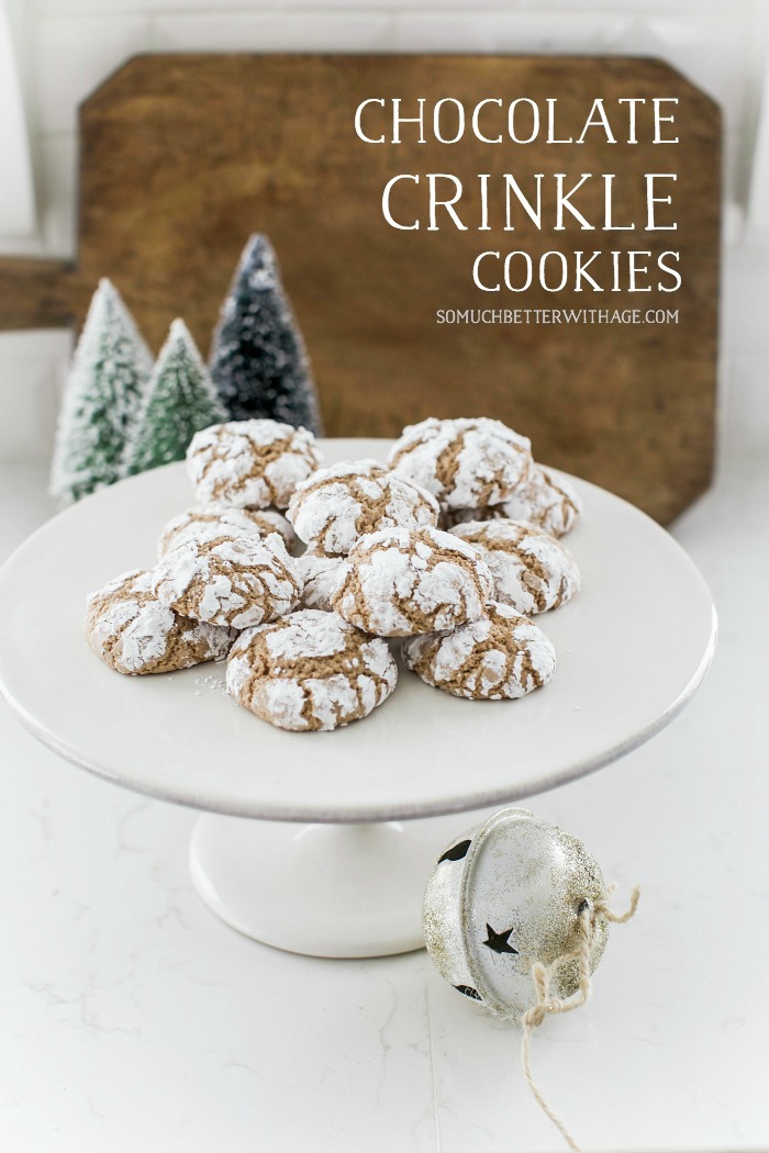 Chocolate Crinkle Cookies for Christmas poster.