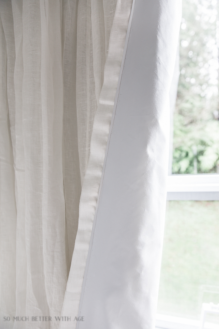 How to Sew Blackout Lining to Store Bought Curtains/ linen curtains - So Much Better With Age