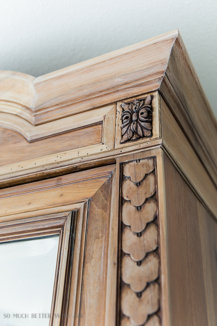 How to Decide Whether or Not to Give Antique Furniture a Makeover/relief detail in wood - So Much Better With Age