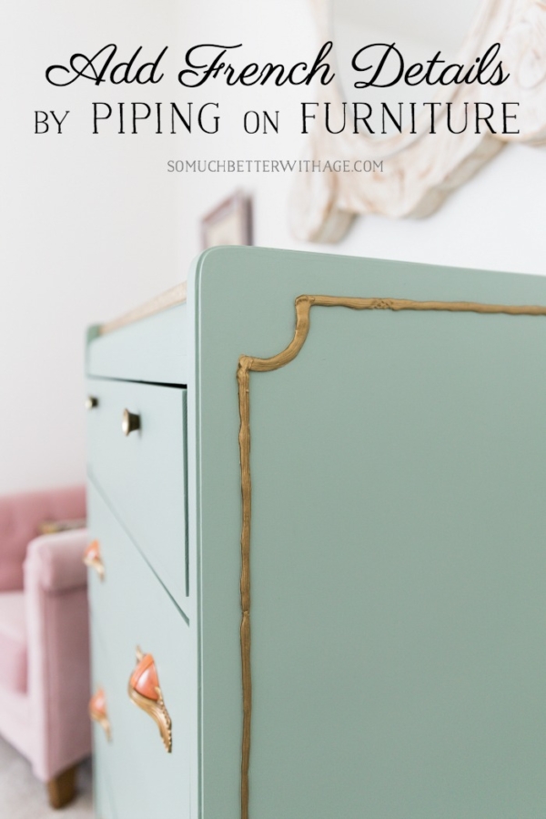 Piping on Furniture Technique - Add French Details to a Plain Dresser ...