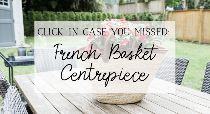 French basket centrepiece poster.