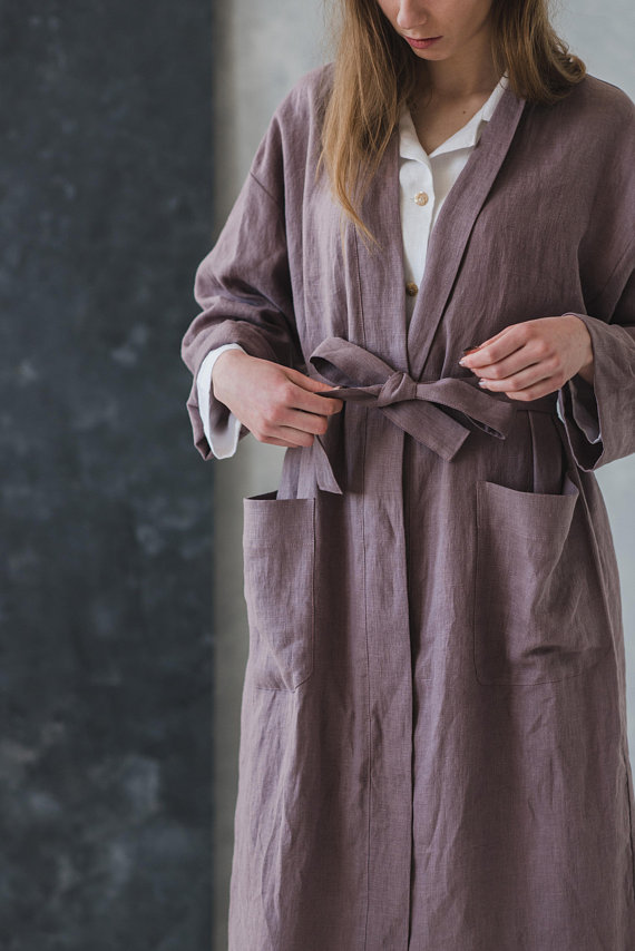 The Best Mother's Day Gifts from Etsy/Kimono style robe Epic Linen - So Much Better With Age