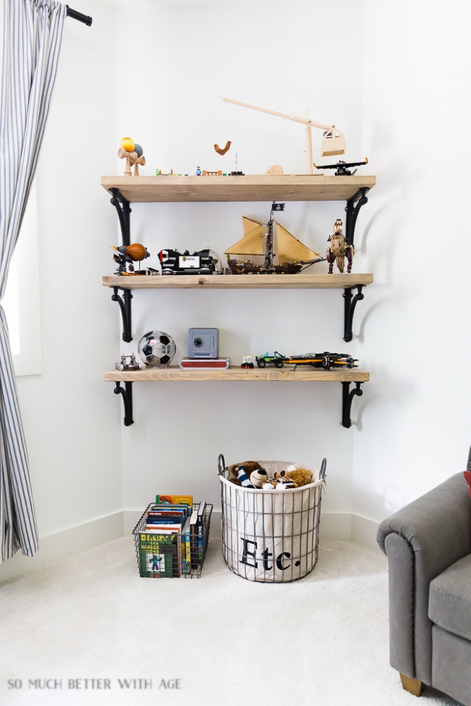 shelves for boys room