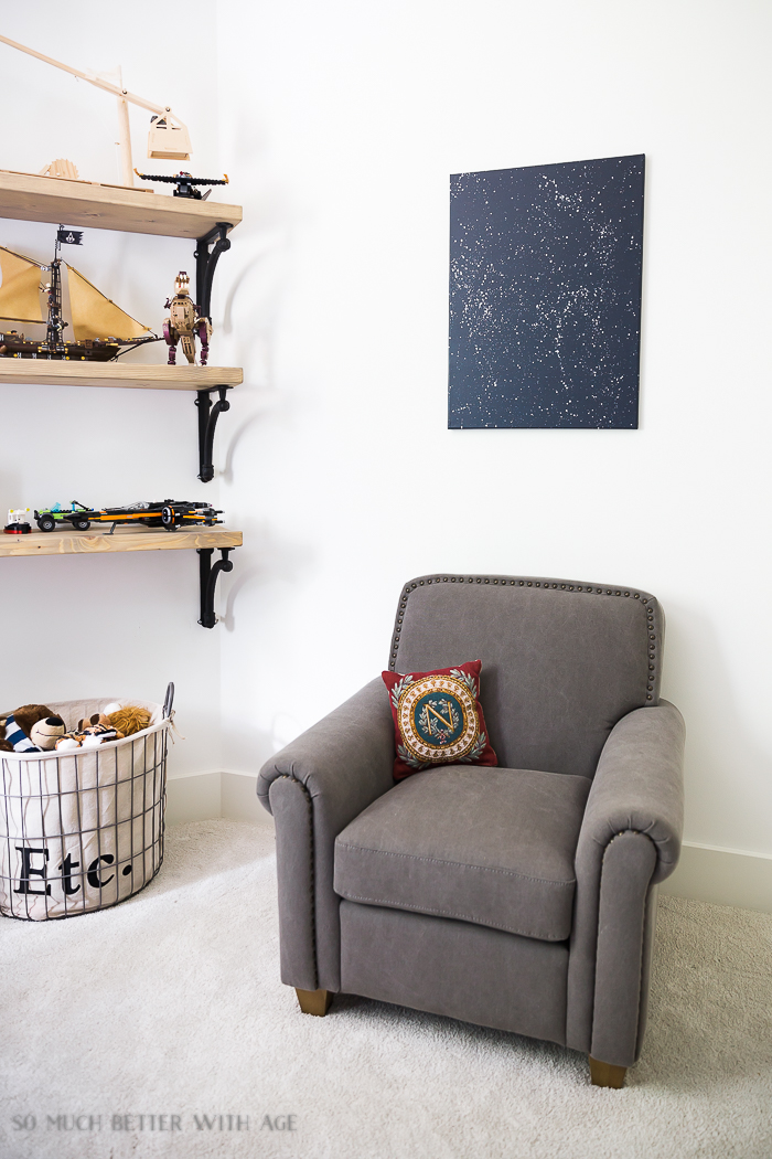 Industrial Space Boy's Bedroom Reveal/space artwork - So Much Better With Age