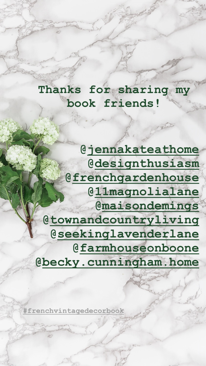 French Vintage Decor book promotion