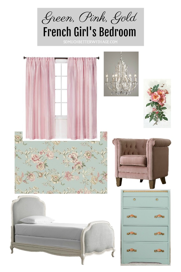 Gold and deals pink bedroom