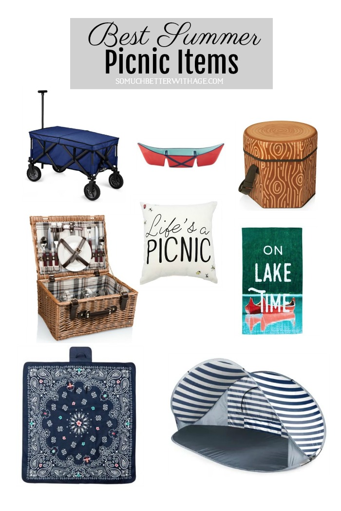 Best Summer Picnic Items poster.