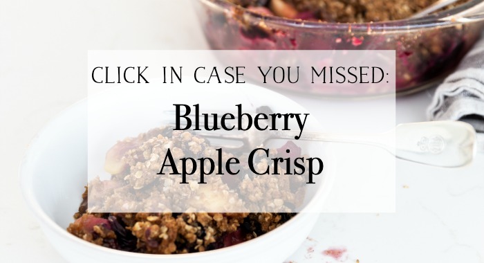 Blueberry apple crisp.