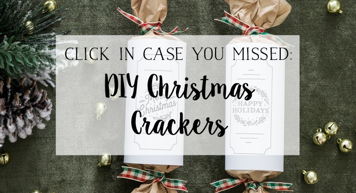 DIY Christmas Crackers poster.