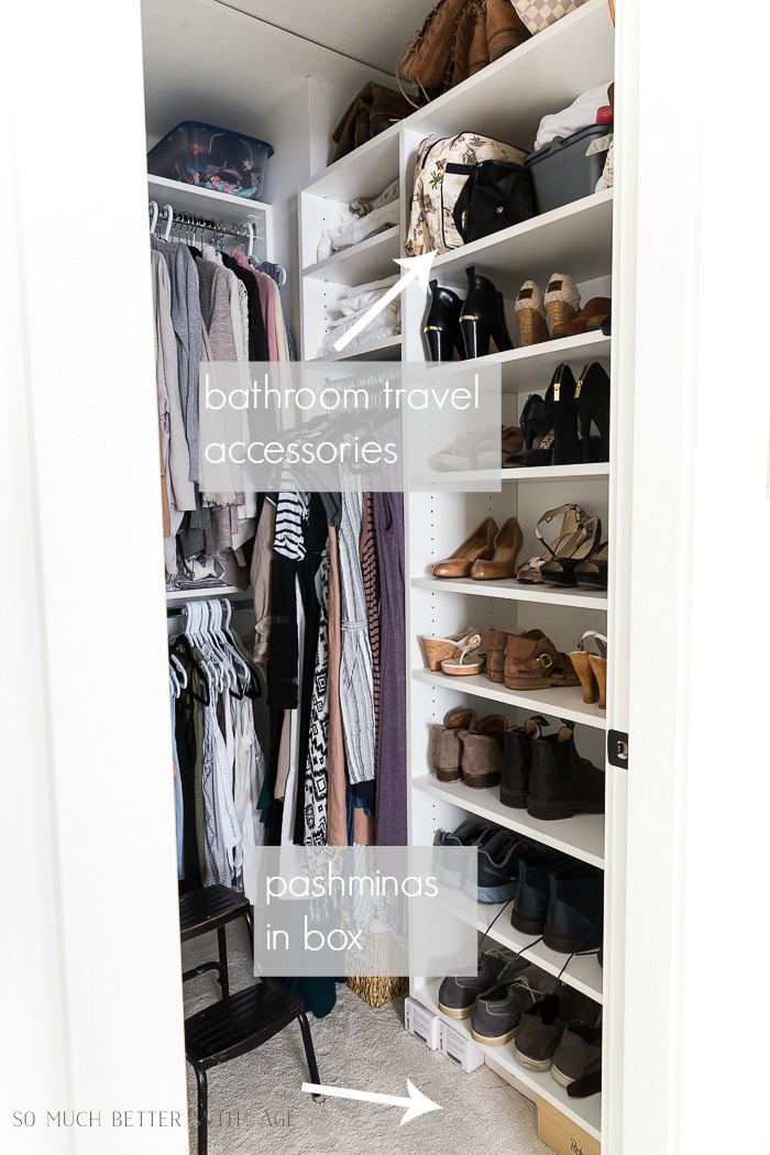 How to Declutter Your Closet and Purge Your Clothes/where everything goes in the closet - So Much Better With Age