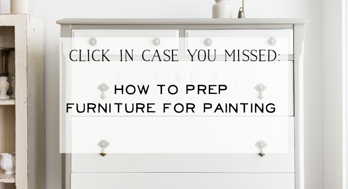 How To Prep Furniture For Painting graphic.