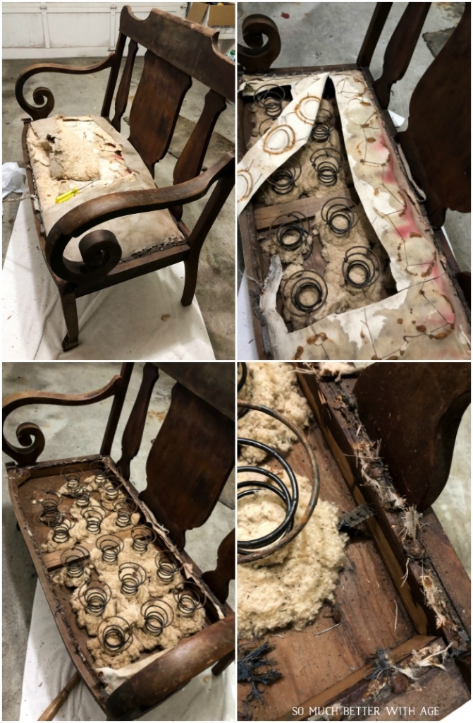 Settee Makeover How to Upholster a Bench Seat Jamie Lundstrom