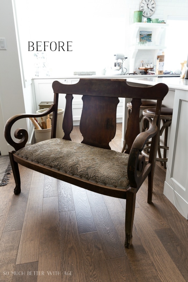 Settee Makeover How to Upholster a Bench Seat Jamie Lundstrom