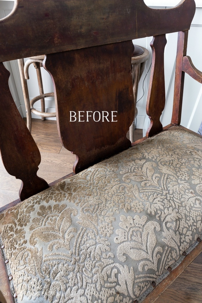 Settee Makeover How to Upholster a Bench Seat Jamie Lundstrom