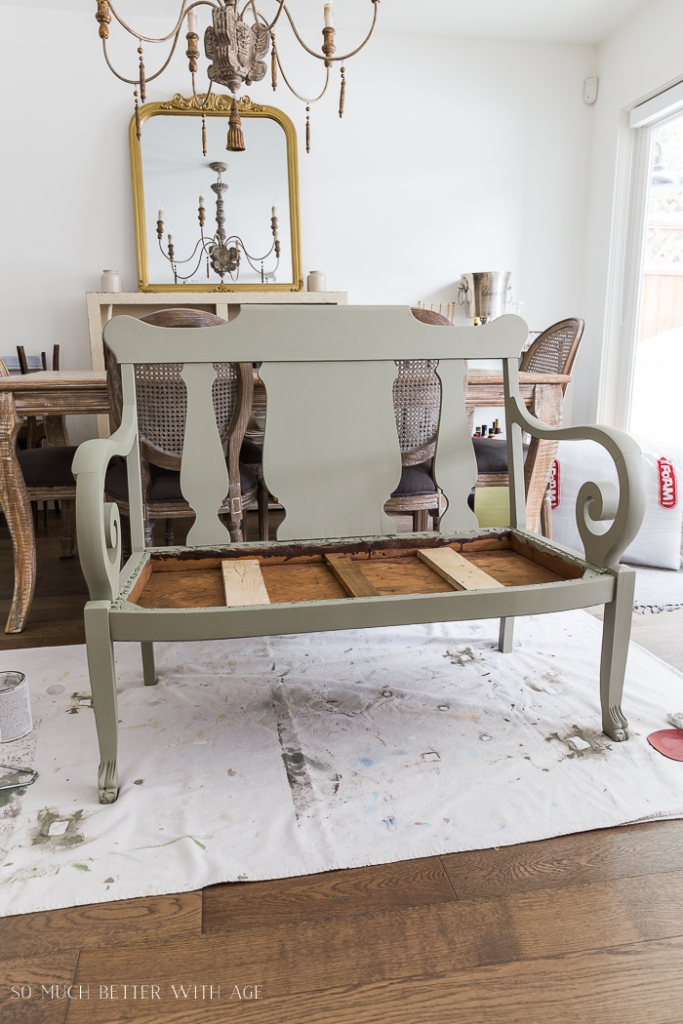 Settee Makeover How to Upholster a Bench Seat Jamie Lundstrom