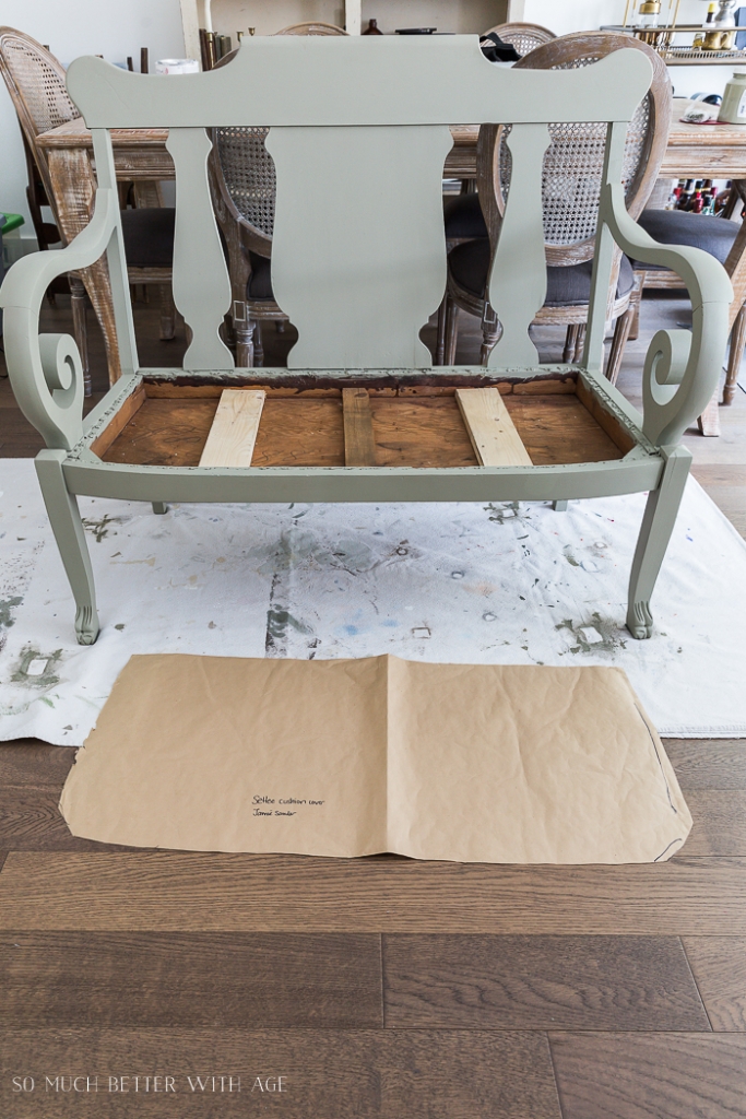 Settee Makeover How to Upholster a Bench Seat Jamie Lundstrom