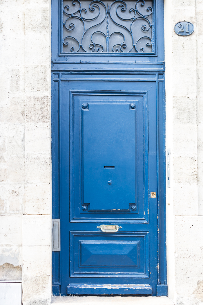 Blue door in France.