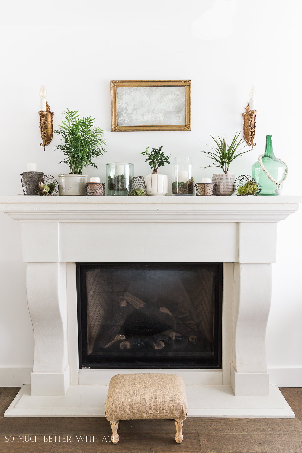 Creative Greenery Spring Mantel/fireplace mantel - So Much Better With Age