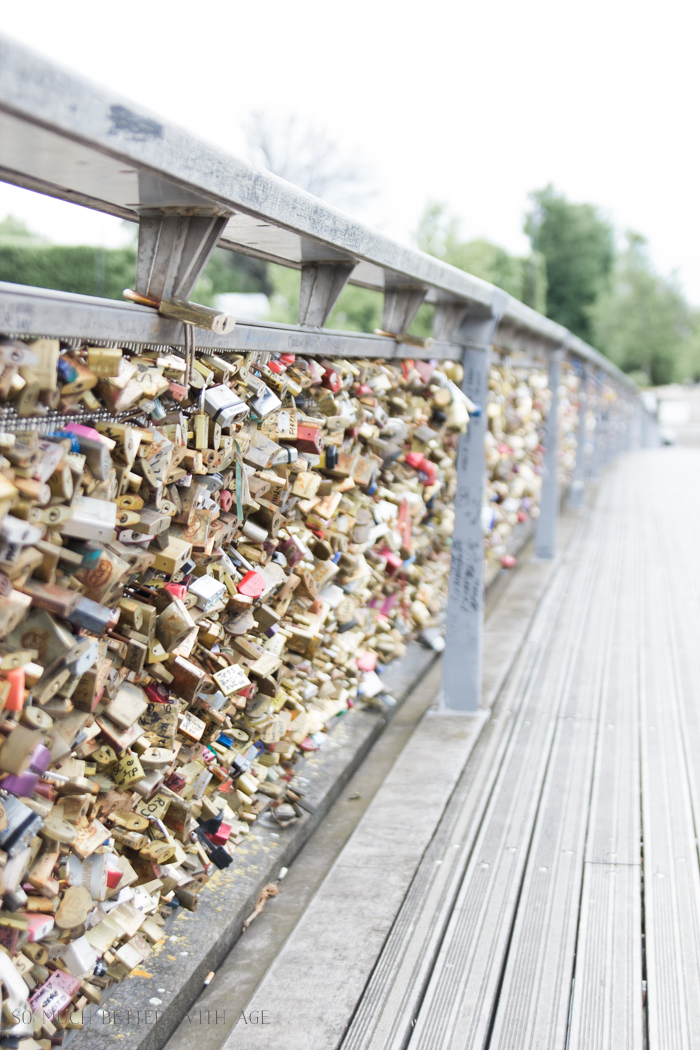 Top 10 Things to See & Do Your First Time in Paris/love locks on bridge - So Much Better With Age 