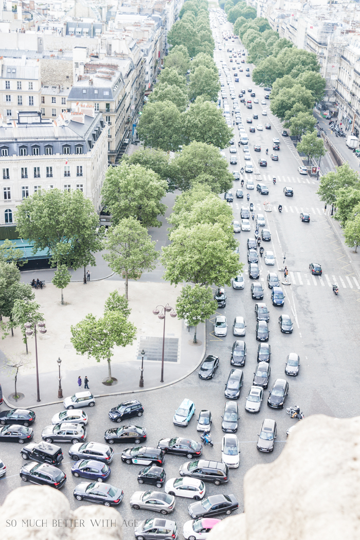 Top 10 Things to See & Do Your First Time in Paris/traffic below Champs Elysees - So Much Better With Age 