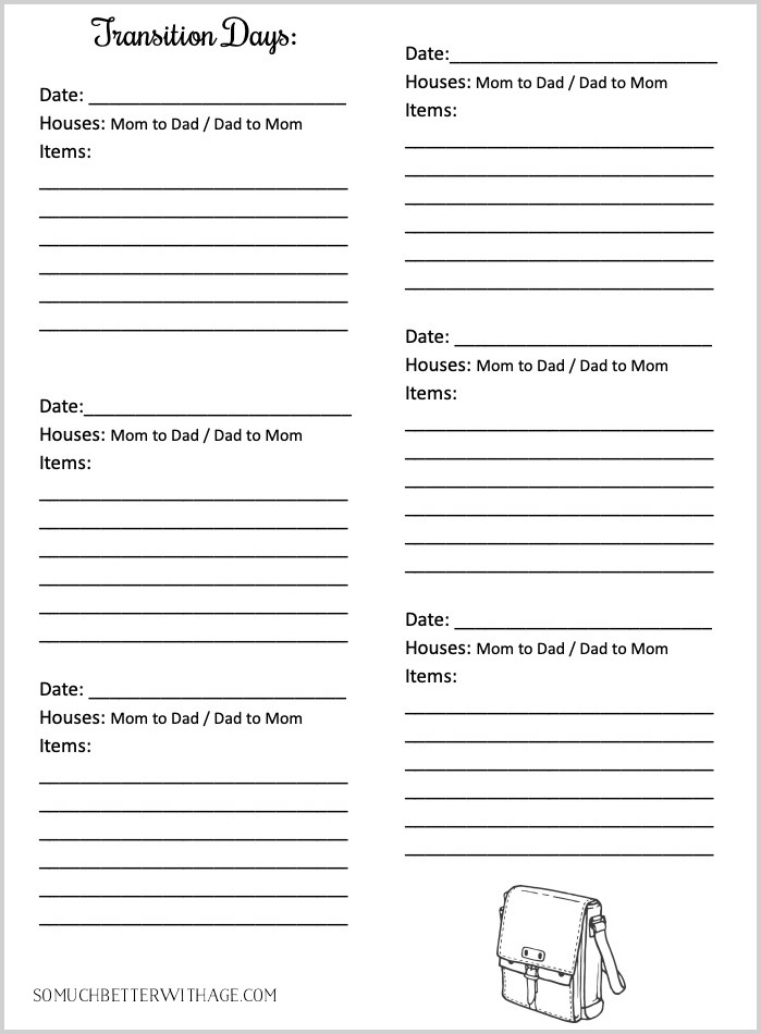 Custody Binder Printables Free PRINTABLE TEMPLATES