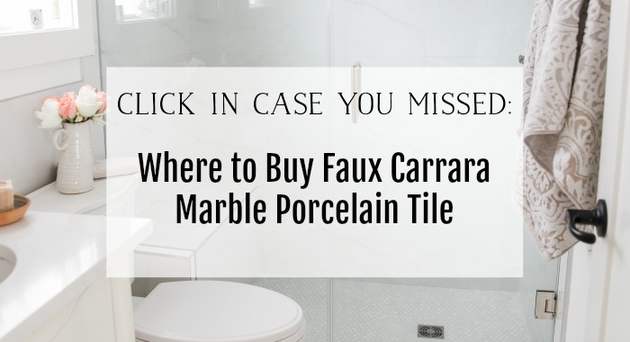 Where To Buy Faux Carrara Marble Porcelain Tile graphic.