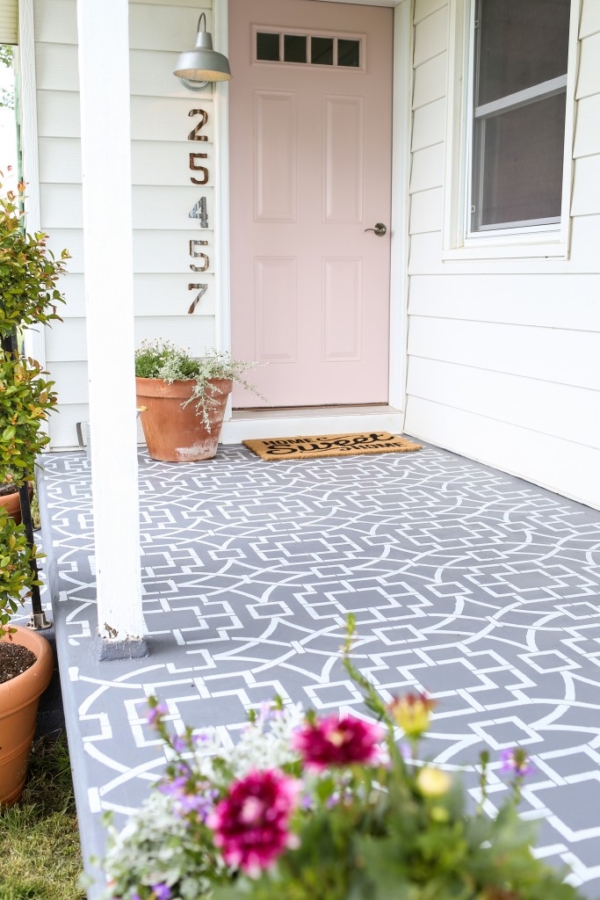 10 Painted Concrete Patio / Floor Ideas - Jamie Lundstrom