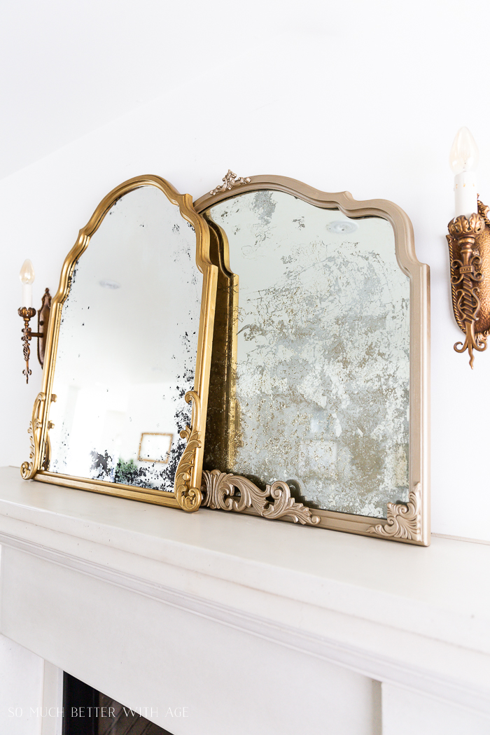Anthropologie Inspired Diy French Gold, Refinish Antique Mirror Frame