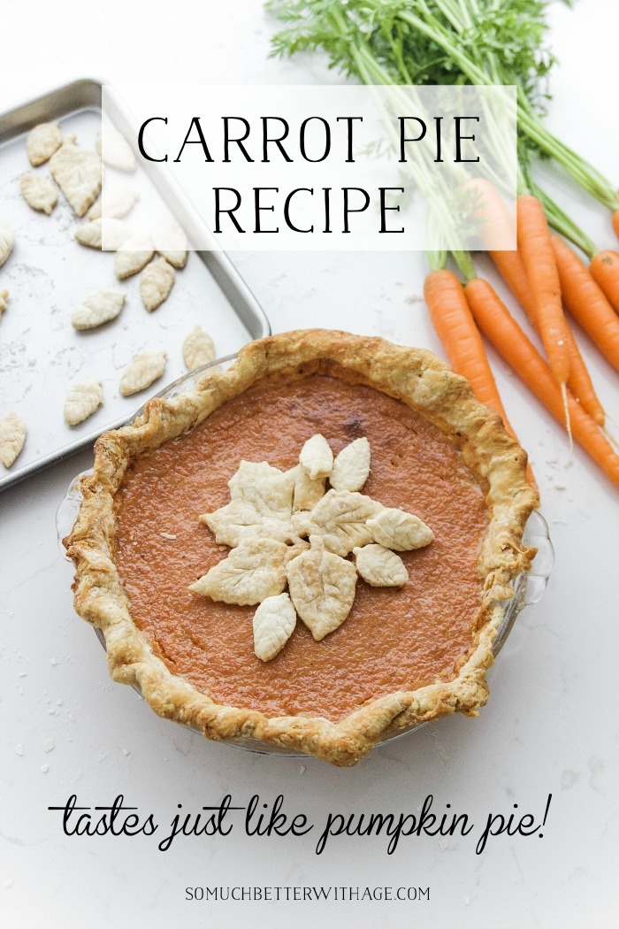 Carrot Pie Recipe (tastes like pumpkin pie).