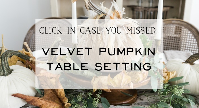 Velvet Pumpkin Table Setting poster.