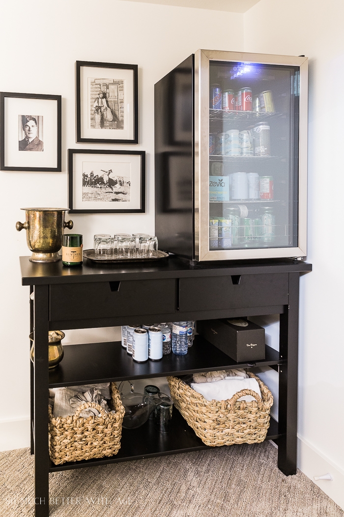 Mini Fridge Console Table