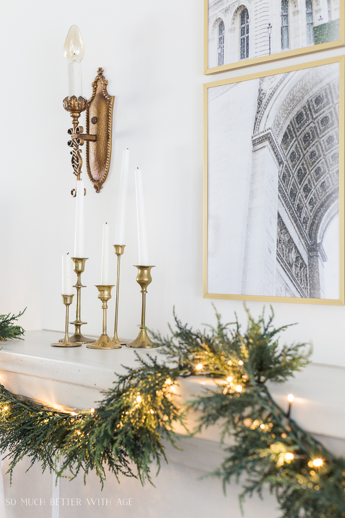 How to Hang Lighted Garland on the Mantel + Video - Jamie Lundstrom