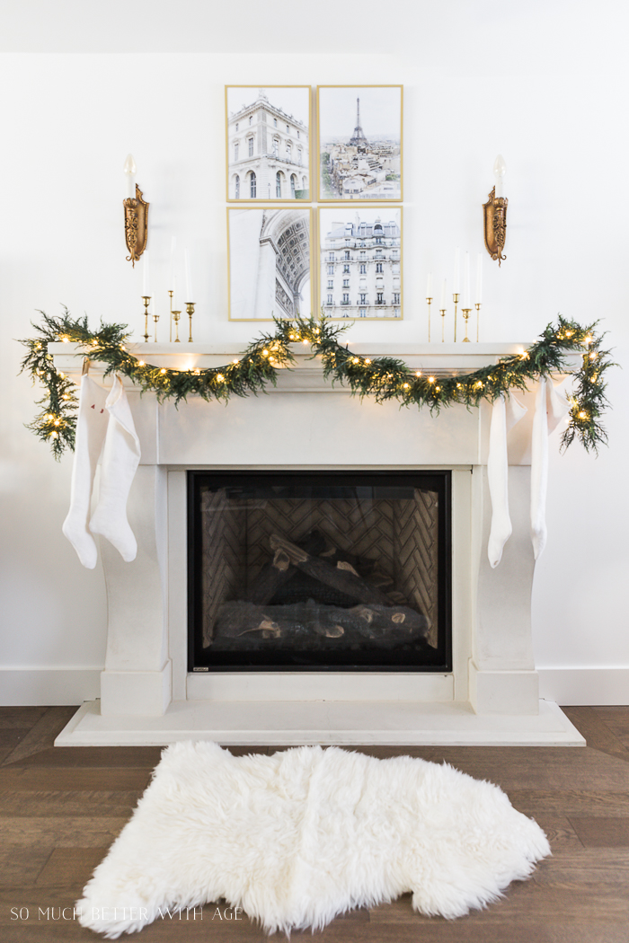 How to Hang Lighted Garland on the Mantel + Video