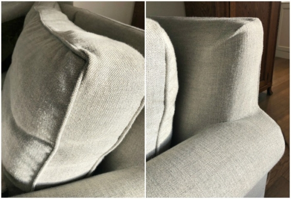4 Housses De Chaise Pottery Barn Beverly - Tweed Blanc échantillon - NEUVES Sans étiquettes