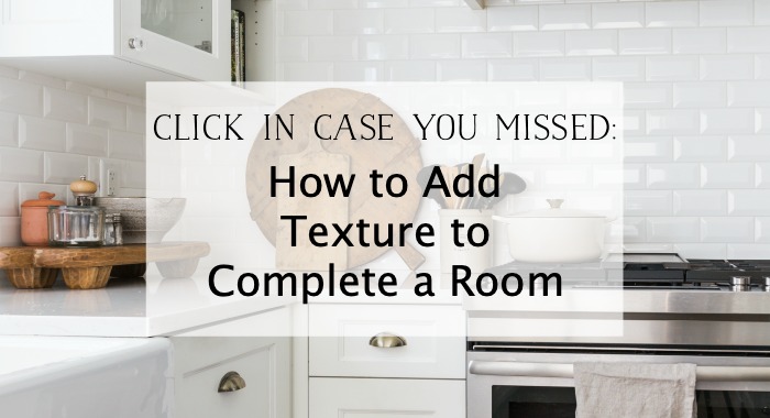 How To Add Texture To Complete A Room graphic.