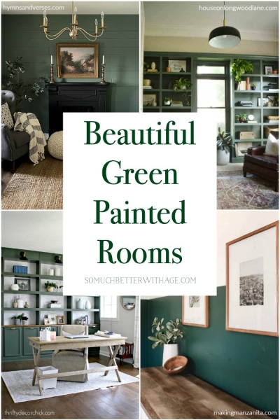 Beautiful Green Painted Room Inspiration for Office - Jamie Lundstrom