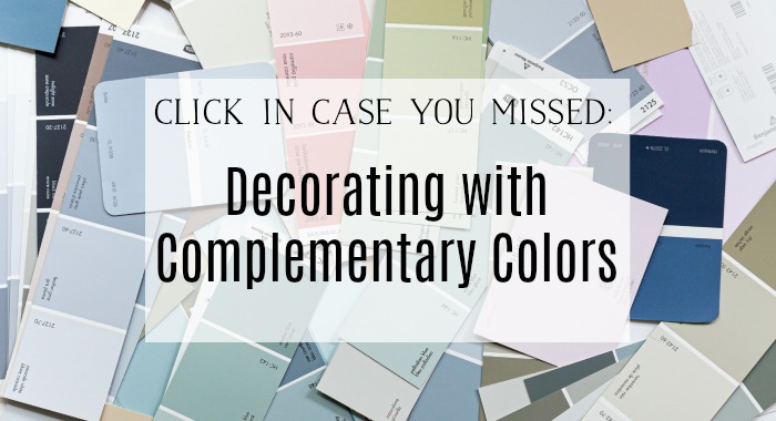 Decorating With Complementary Colors graphic.