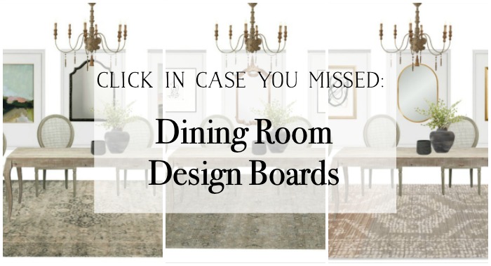 Dining Room Design Boards graphic.