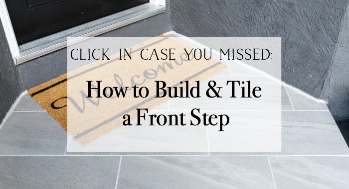 How To Build & Tile A Front Step graphic.