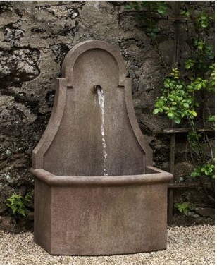 French wall style water fountain.