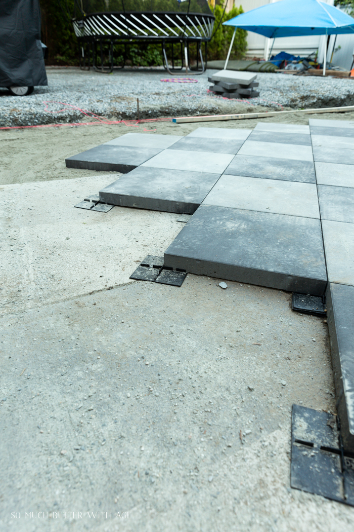 pavers over concrete