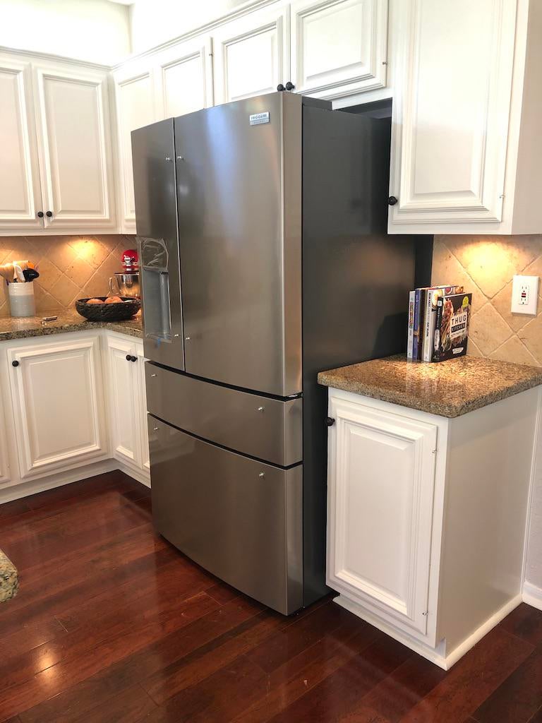 Counter Depth Refrigerator In Kitchen