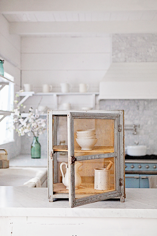 Vintage cheese safe from Dreamy Whites blog. 