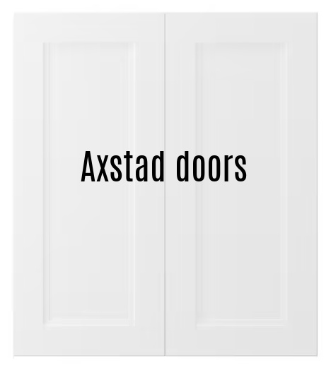 Axstad white doors from Ikea. 