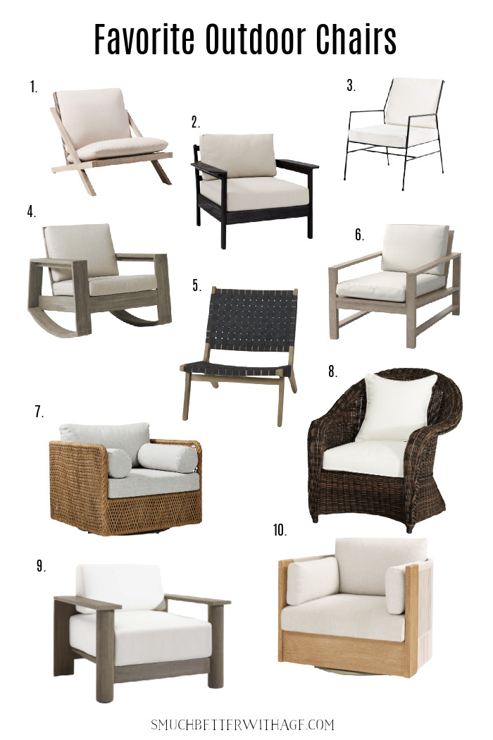Favorite outdoor chairs.