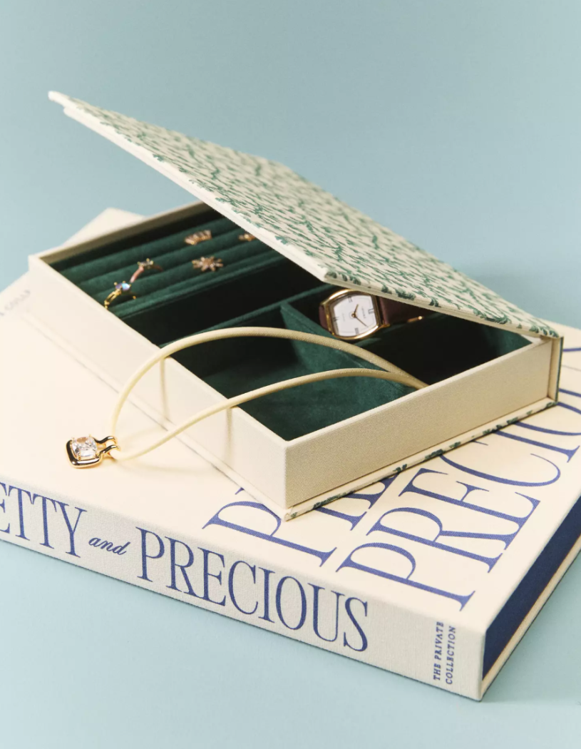 Jewelry boxes that look like books.